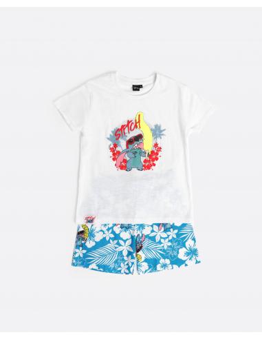 DISNEY Pijama Manga Corta Lilo & Stitch para Niño