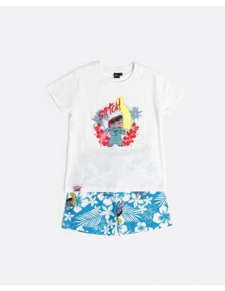 DISNEY Pijama Manga Corta Lilo & Stitch para Niño