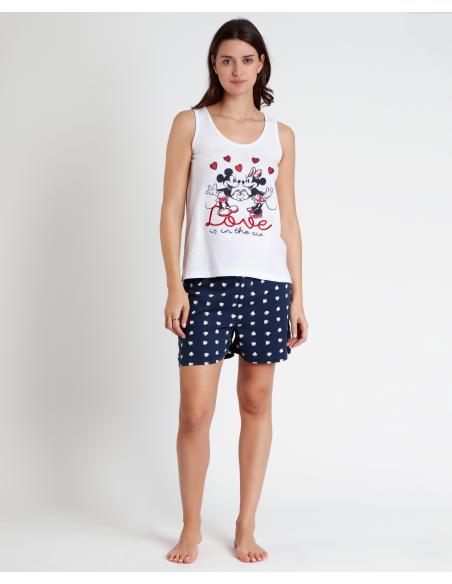 DISNEY Pijama Sin Mangas Love is in the Air para Mujer