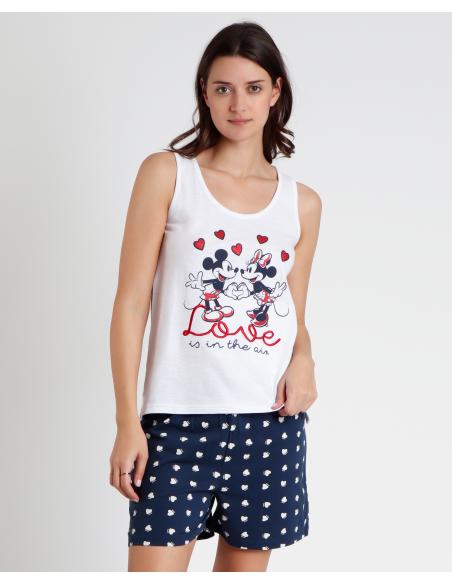 DISNEY Pijama Sin Mangas Love is in the Air para Mujer