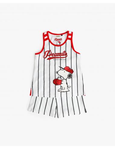 PEANUTS Pijama Sin Mangas Snoopy Strike para Niña