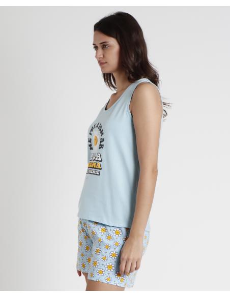 MR WONDERFUL Pijama Sin Mangas Positive para Mujer