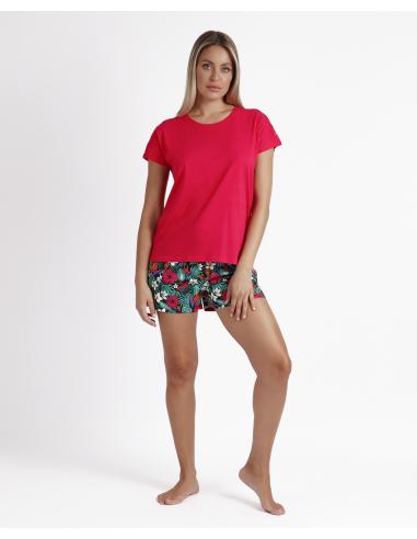 ADMAS Pijama Manga Caída Welcome To The Jungle para Mujer