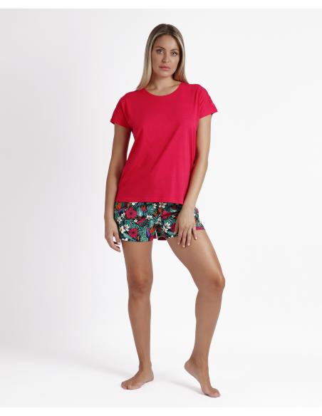 ADMAS Pijama Manga Caída Welcome To The Jungle para Mujer