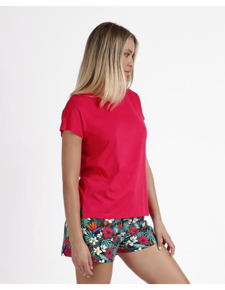 ADMAS Pijama Manga Caída Welcome To The Jungle para Mujer