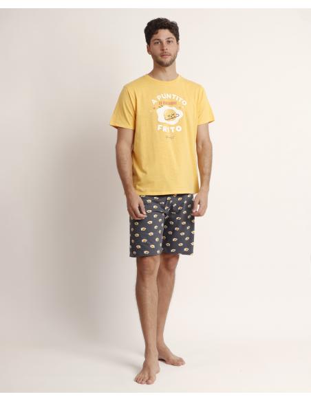 MR WONDERFUL Pijama Manga Corta Frito para Hombre