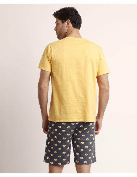 MR WONDERFUL Pijama Manga Corta Frito para Hombre