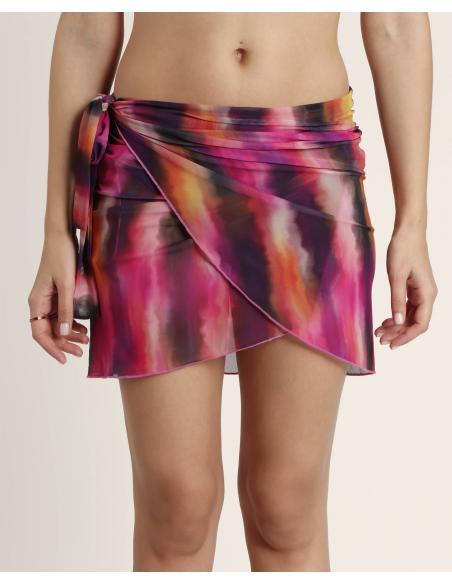 ADMAS Falda Pareo Purple Sand para Mujer