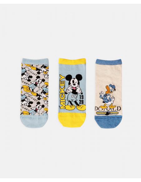 DISNEY Calcetín Tobillero Donald Fashion para Mujer, (Caja de 6 pares)