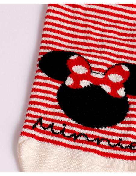 DISNEY Calcetín Tobillero Minnie Sequins para Mujer, (Caja de 6 pares)