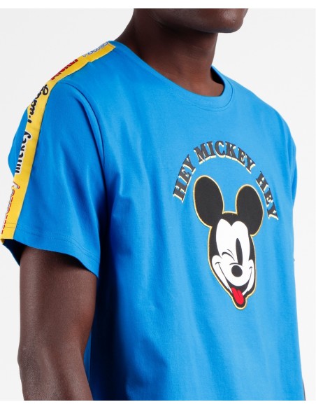 DISNEY Pijama Manga Corta Hey Mickey para Hombre