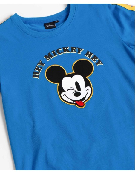 DISNEY Pijama Manga Corta Hey Mickey para Niño