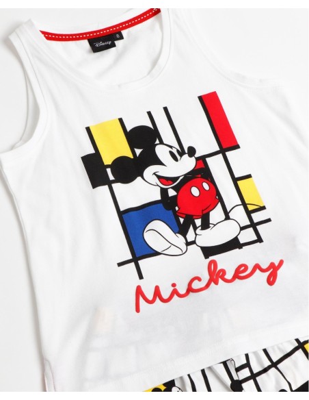 DISNEY Pijama Sin Mangas Mickey Mondrian para Niña