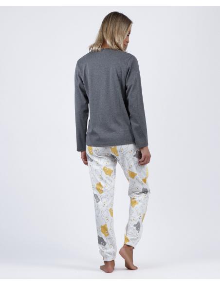 ADMAS Pijama Manga Larga Warm Hugs para Mujer