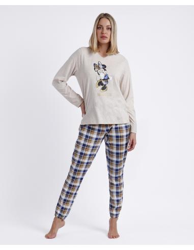DISNEY Pijama Manga Larga Happy Minnie para Mujer