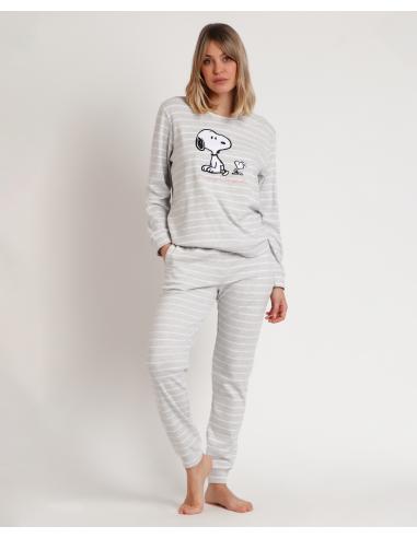 PEANUTS Pijama Manga Larga Snoopy & Friends para Mujer