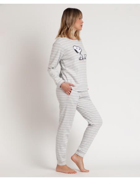 PEANUTS Pijama Manga Larga Snoopy & Friends para Mujer