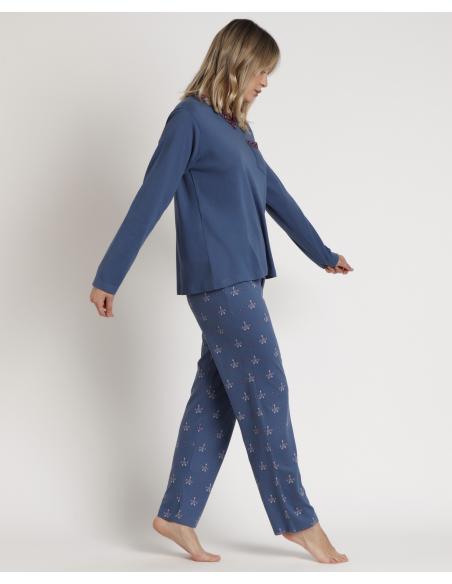 ADMAS GARDEN Pijama Manga Larga Let´s Get Lost para Mujer