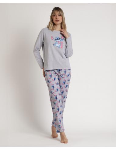 DISNEY Pijama Manga Larga Stitch Faces para Mujer