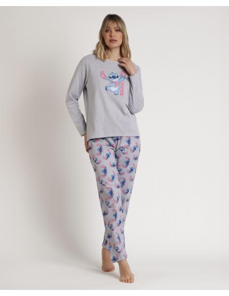 DISNEY Pijama Manga Larga Stitch Faces para Mujer