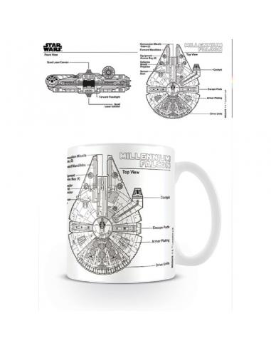 Taza desayuno Star Wars Plano Halcón Milenario