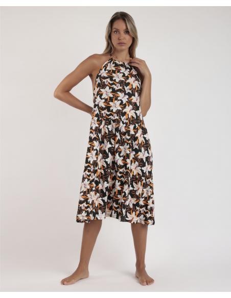 ADMAS Vestido Halter Sunset Jungle para Mujer