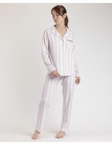 ADMAS CLASSIC Pijama Abierto Manga Larga Magic Time para Mujer