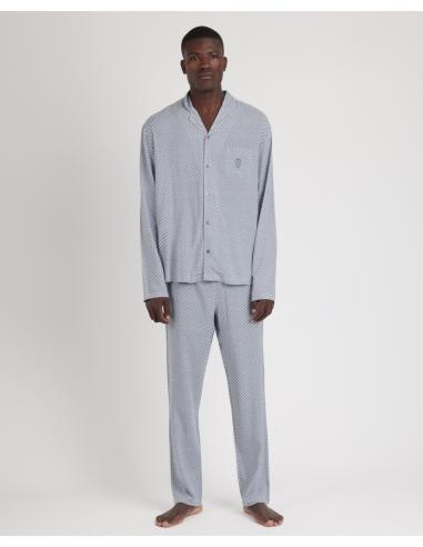 ADMAS CLASSIC Pijama Abierto Manga Larga Classic Spiga para Hombre