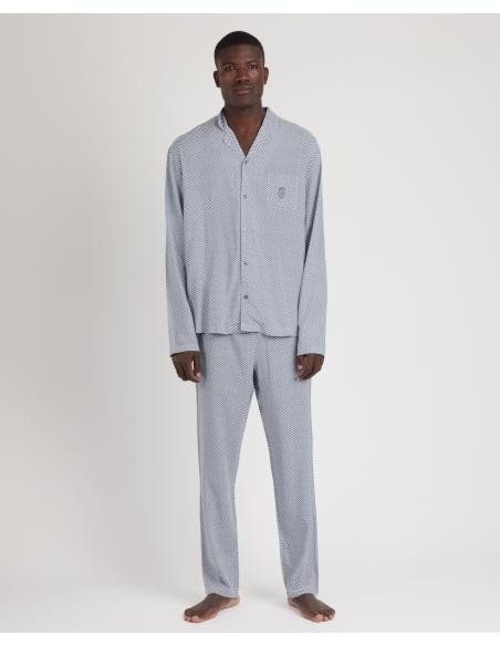 ADMAS CLASSIC Pijama Abierto Manga Larga Classic Spiga para Hombre
