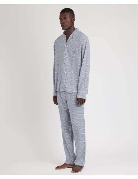 ADMAS CLASSIC Pijama Abierto Manga Larga Classic Spiga para Hombre