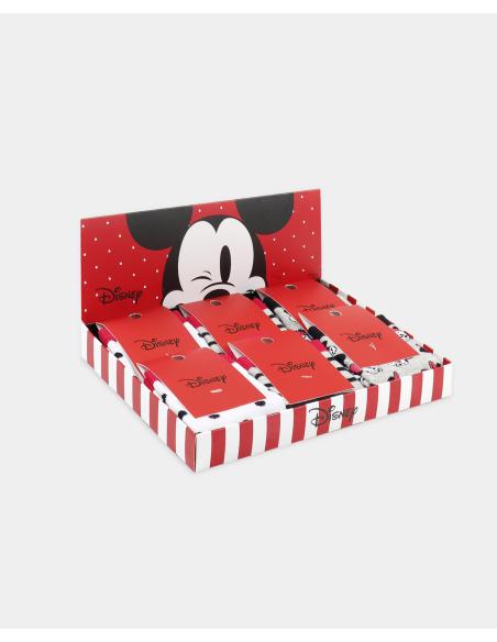 DISNEY Calcetín Tobillero Minnie Couture para Mujer, (Caja de 6 unidades)
