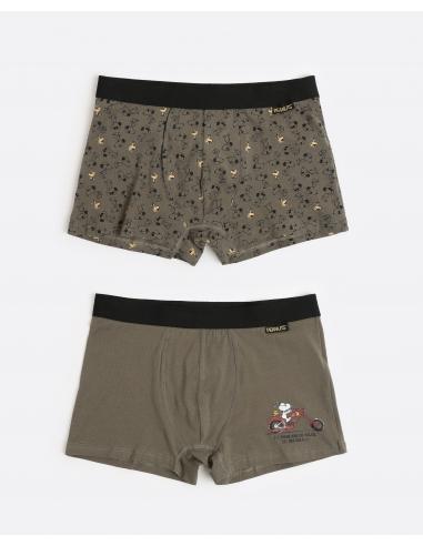 PEANUTS Calzoncillo/Bóxer No Rules Snoopy para Hombre, (Caja de 2 unidades)