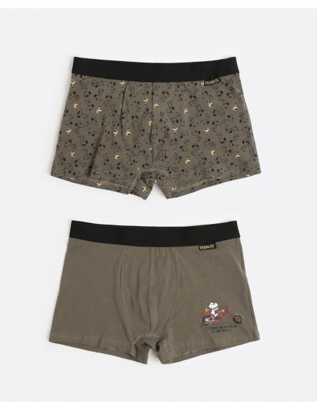 PEANUTS Calzoncillo/Bóxer No Rules Snoopy para Hombre, (Caja de 2 unidades)