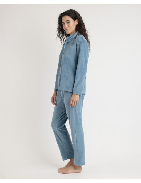 ADMAS LUXURY Pijama Manga Larga Velvet Tracksuit para Mujer