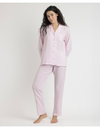 ADMAS CLASSIC Pijama Abierto Manga Larga Classic Spiga para Mujer