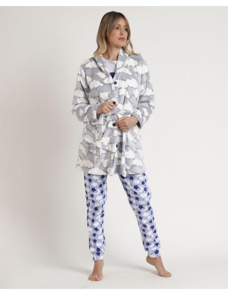 ADMAS Bata Manga Larga Dreams Come True para Mujer