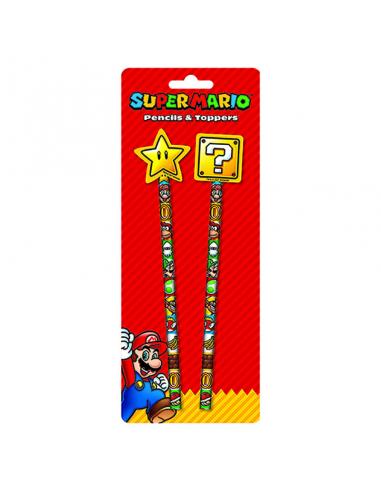 Pack x2 lápices con goma Super Mario (Core)