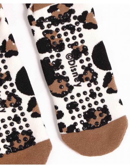 DISNEY Calcetín Antideslizante Minnie Leopard para Mujer