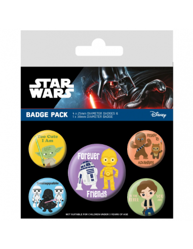 Paquete de insignias Star wars Chibi.