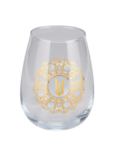 Vaso de cristal Wicked Ciudad Esmeralda con detalles en dorado