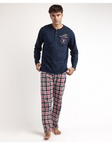 DISNEY Pijama Manga Larga Feeling Jolly para Hombre