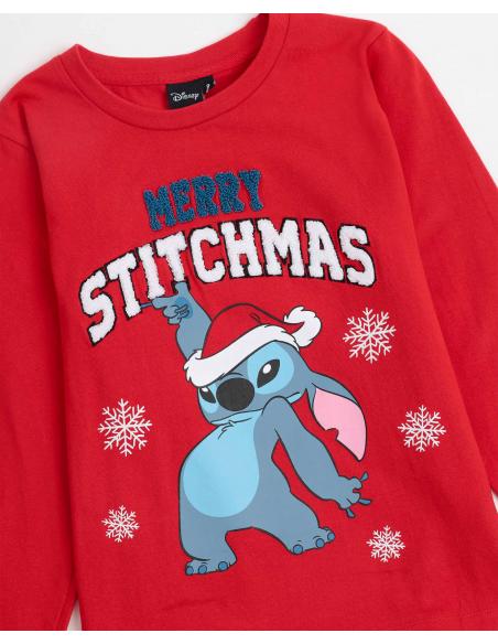 DISNEY Pijama Manga Larga Stitchmas para Niño