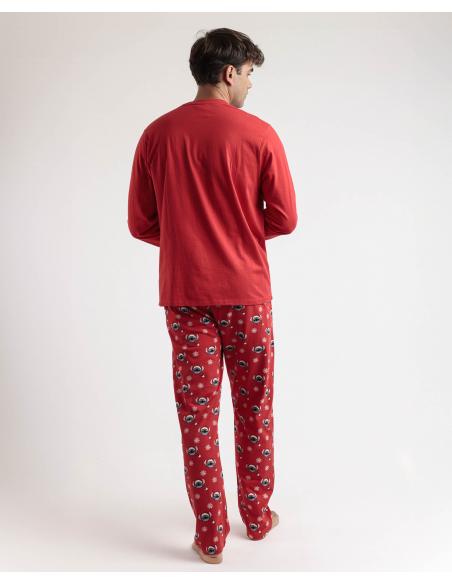 DISNEY Pijama Manga Larga Stitchmas para Hombre