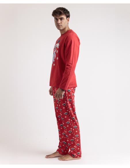 DISNEY Pijama Manga Larga Stitchmas para Hombre