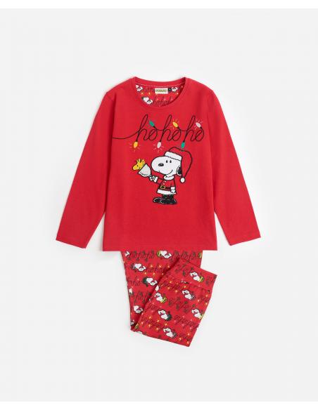 PEANUTS Pijama Manga Larga Ho Ho Ho para Niña