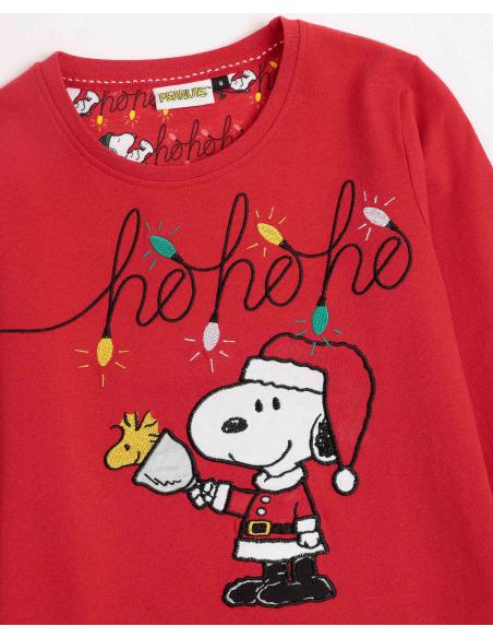 PEANUTS Pijama Manga Larga Ho Ho Ho para Niña