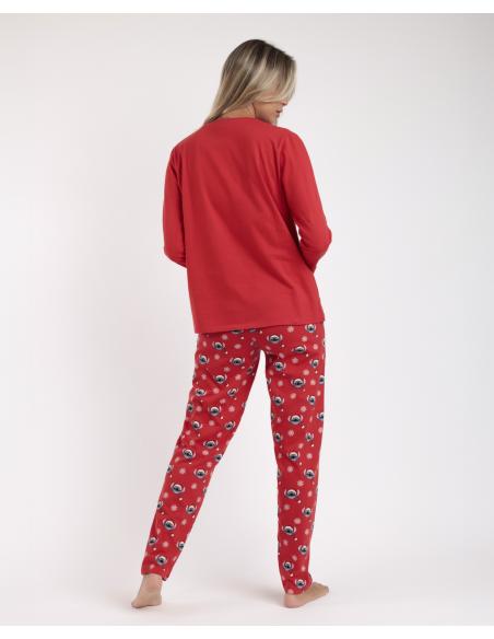 DISNEY Pijama Manga Larga Stitchmas para Mujer
