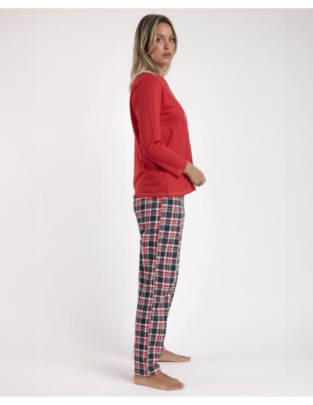 DISNEY Pijama Manga Larga Feeling Jolly para Mujer