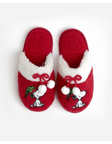 PEANUTS Zapatillas De Estar Por Casa Sherpa Snoopy para Mujer, (Caja 6 unidades)