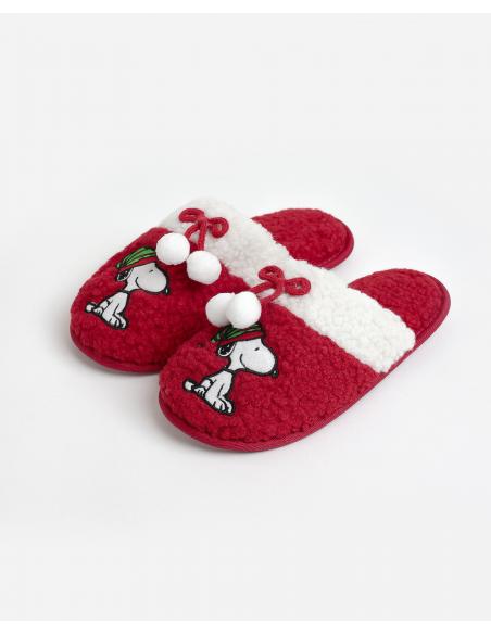 PEANUTS Zapatillas De Estar Por Casa Sherpa Snoopy para Mujer, (Caja 6 unidades)